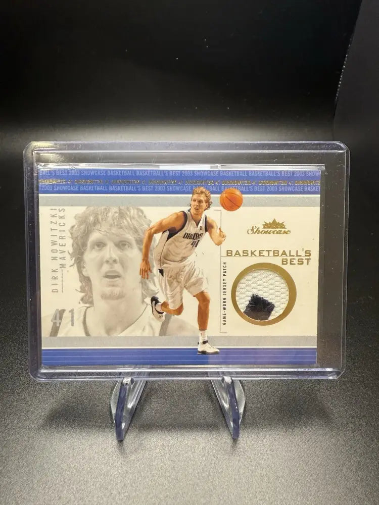 2003-04 Fleer Showcase Dirk Nowitzki Basketball’s Best Jersey Patch 19/50