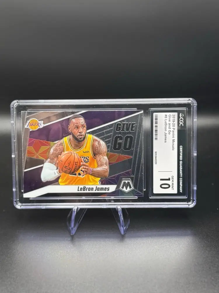 2019-20 Panini Mosaic LeBron James Give & Go #8 CGC 10 Gem Mint Lakers 🔥