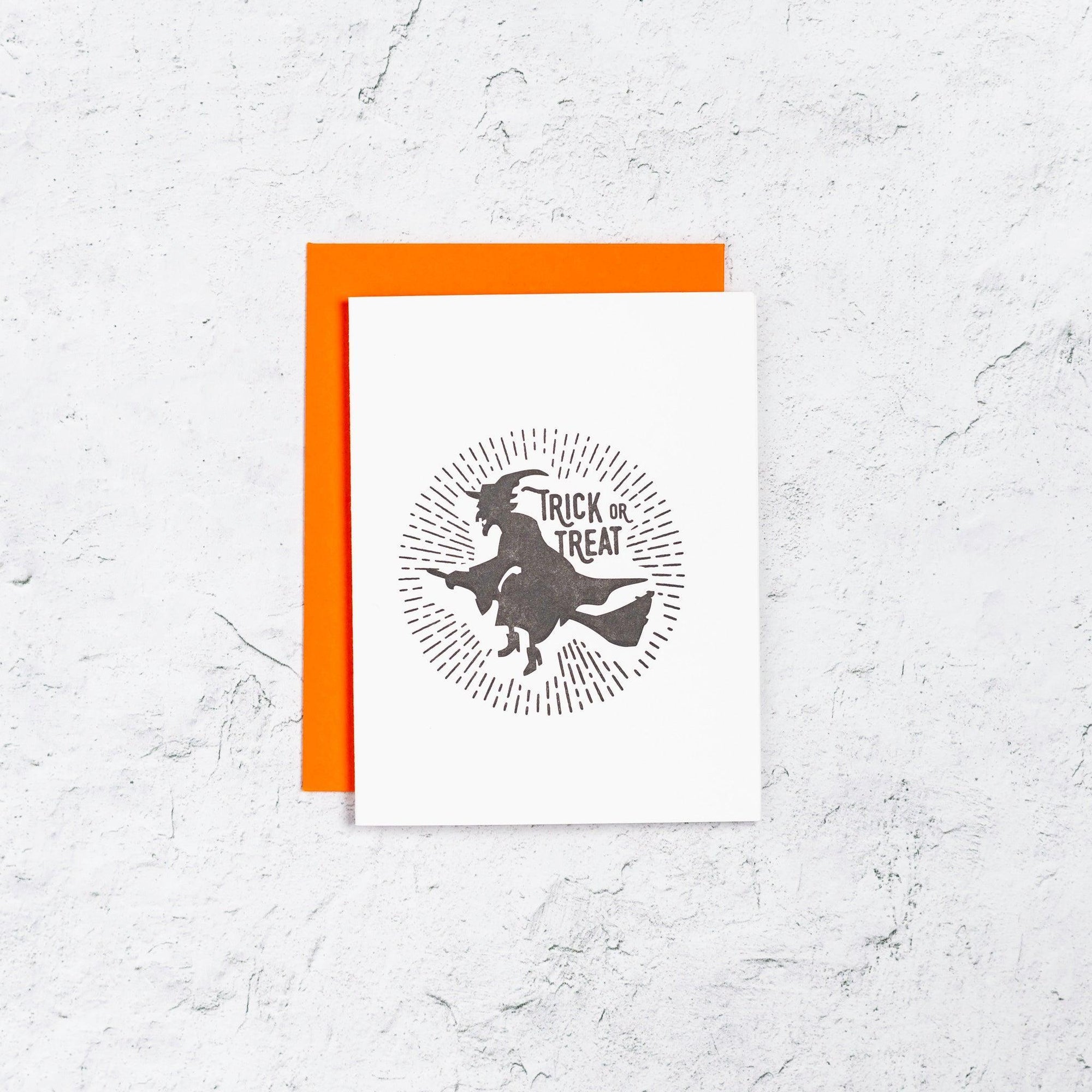 Trick or Treat Witch Halloween Card