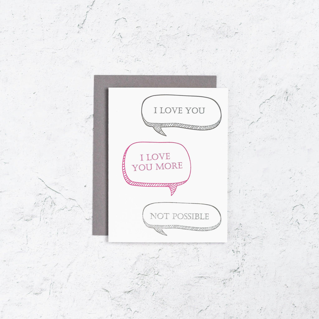 Love You More Text Card