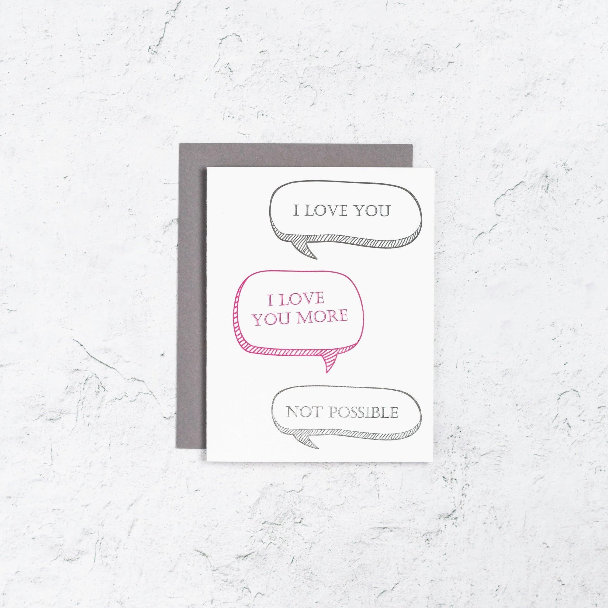 Love You More Text Card