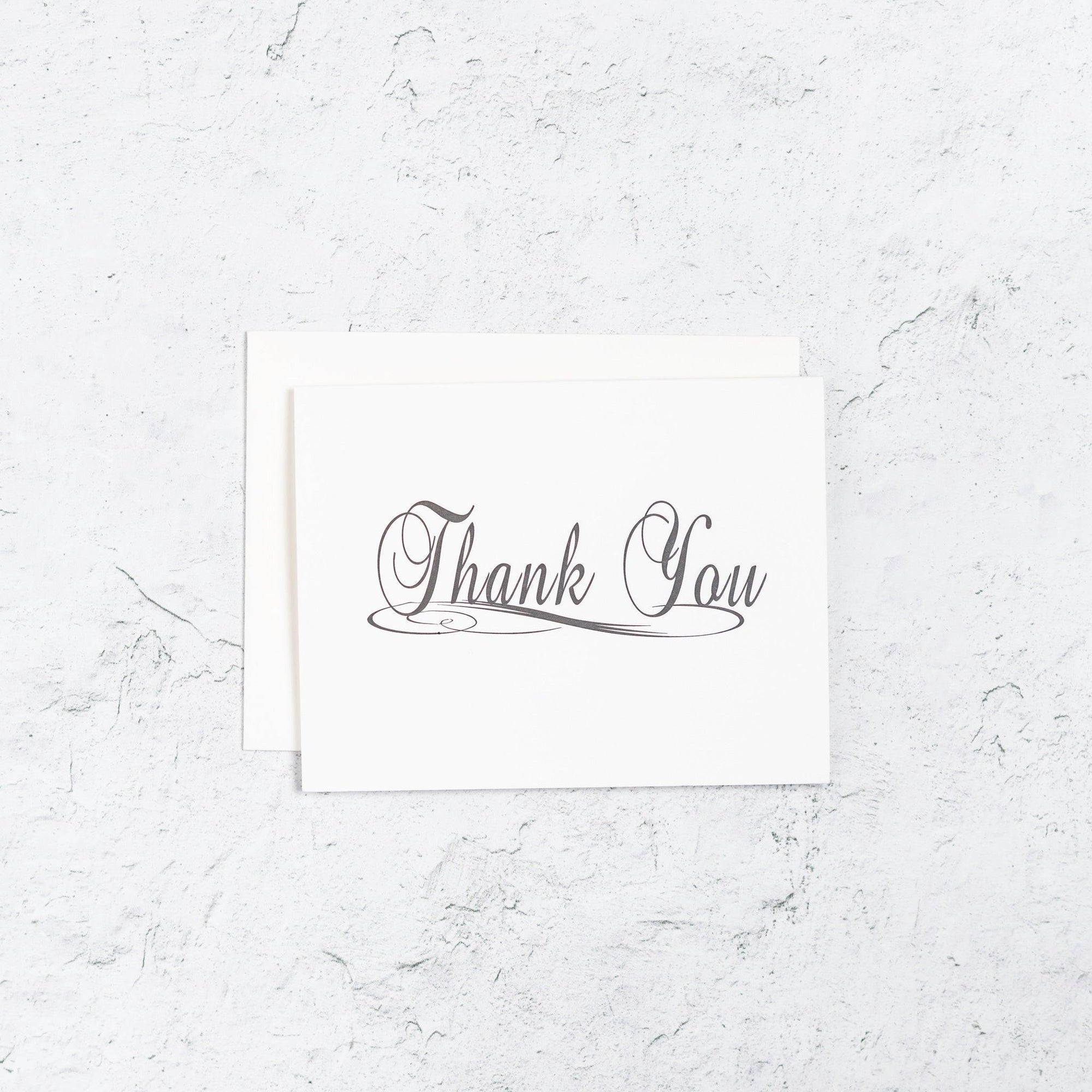 Traditional Scripted Thank You Single Cards