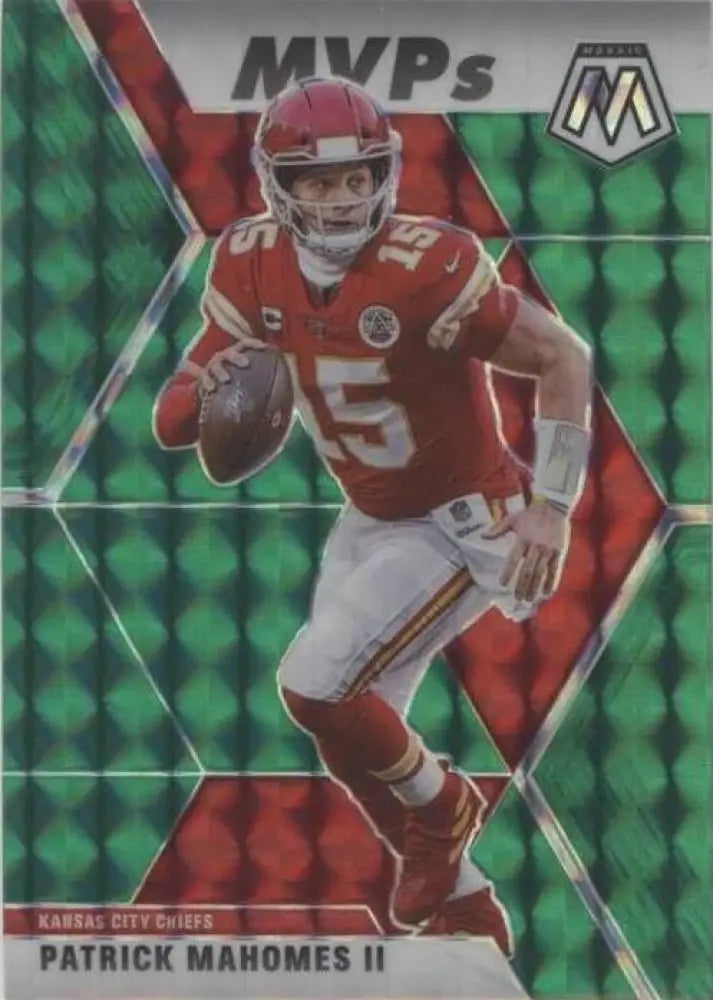 2020 Panini Mosaic - MVPs Patrick Mahomes II #297 Green Mosaic Prizm