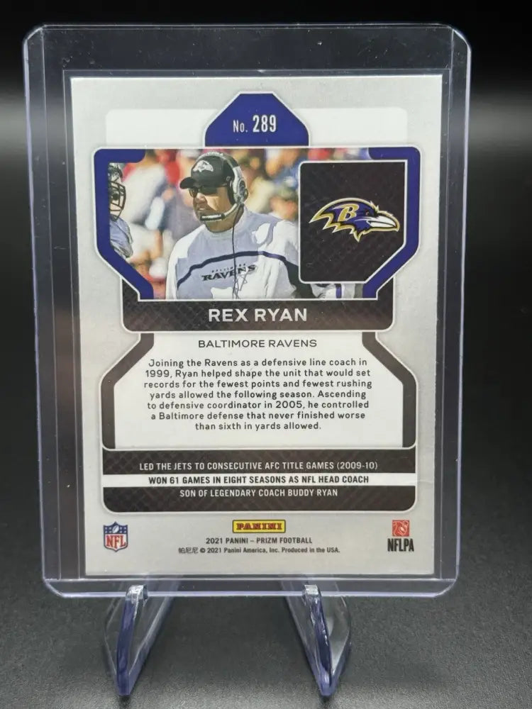 2021 Panini Prizm - Rex Ryan #289 Silver Prizm