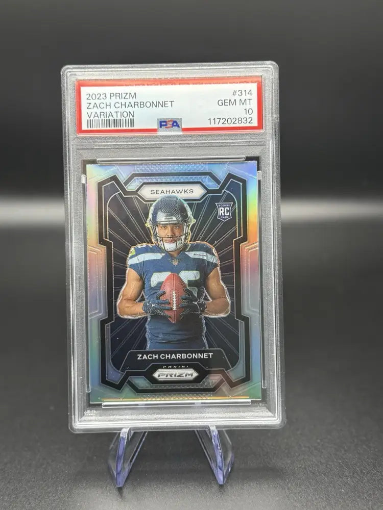 2023 Panini Prizm Zach Charbonnet Rookie Variations RC Prizms Silver #314 PSA 10