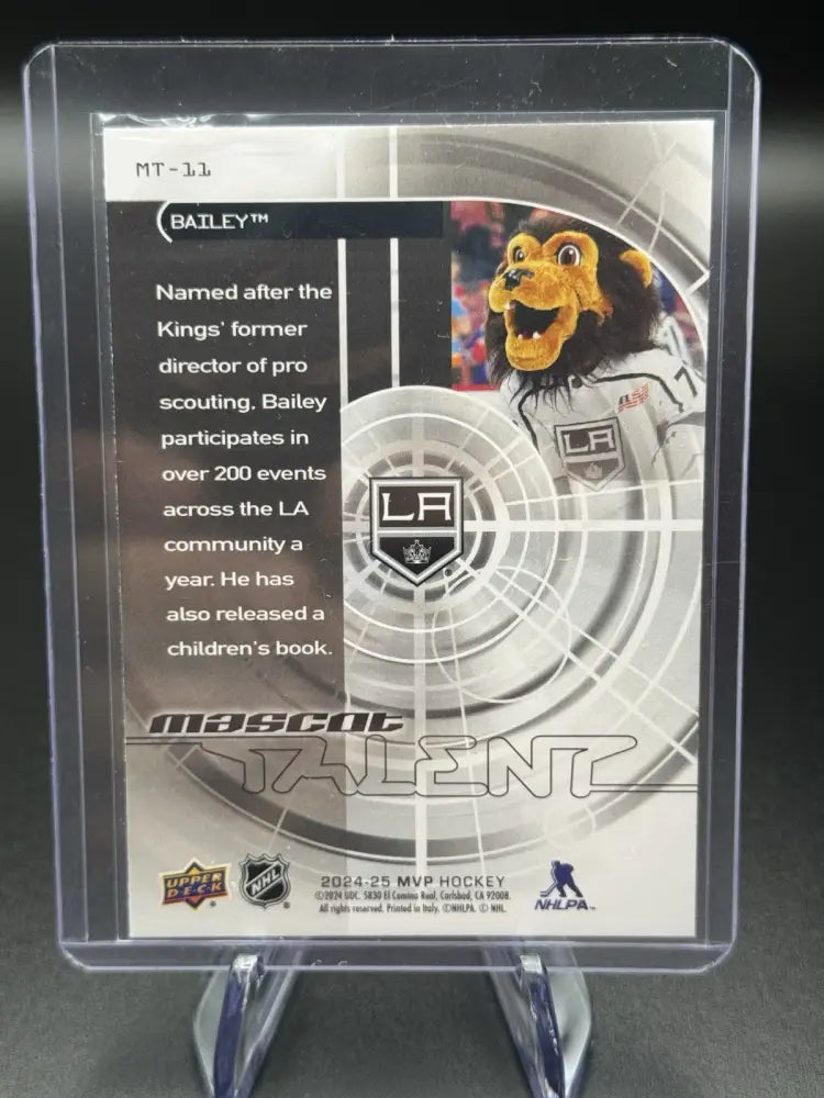 2024-25 Upper Deck MVP - Mascot Talent Los Angeles Kings #MT-11