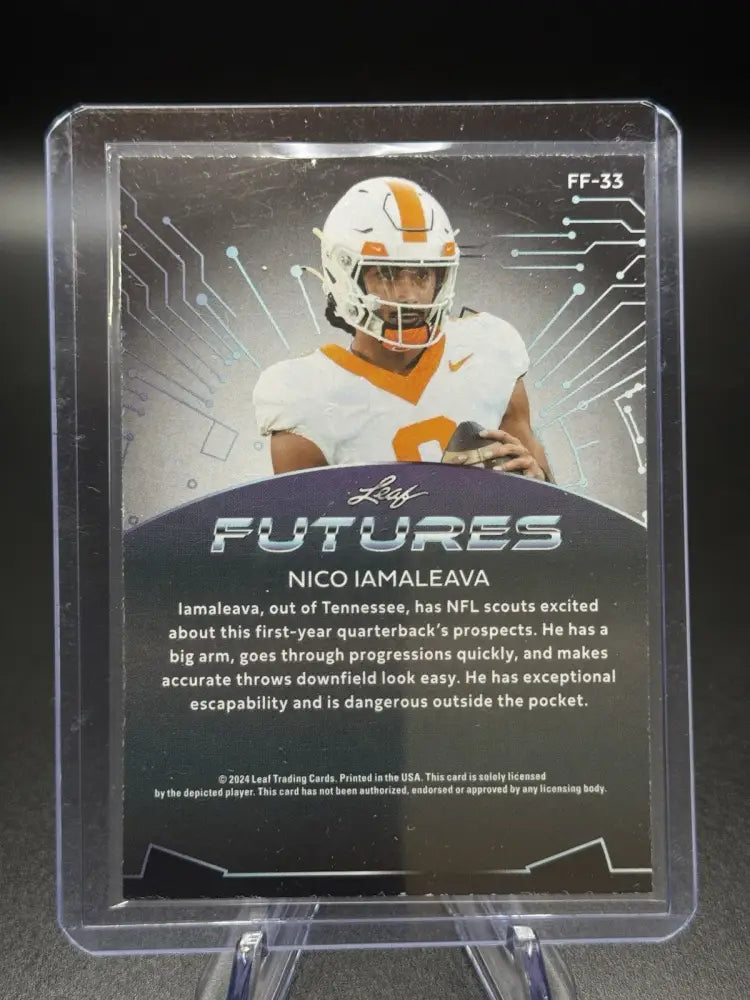 2024 Leaf Futures Nico Iamaleava Rookie RC Tennessee Volunteers QB Prospect