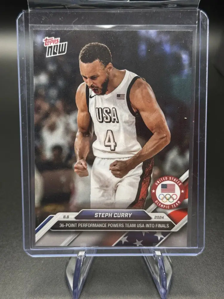 2024 Topps NOW Olympics Card #22 Team USA - Steph Curry - 36 POINTS