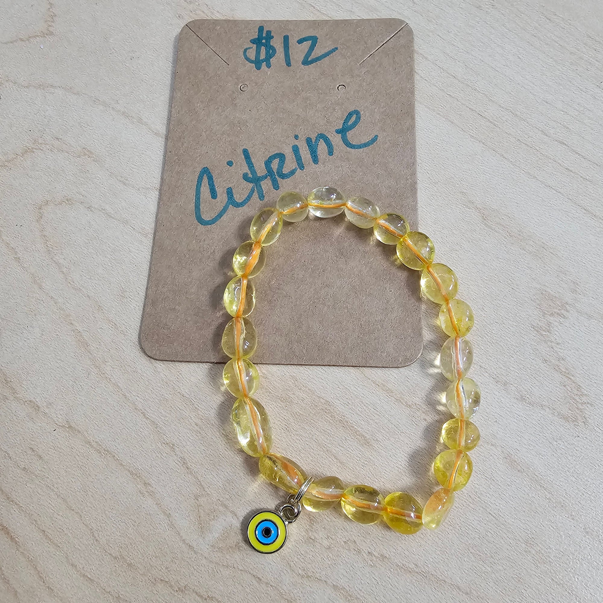 Citrine Evil Eye Protection Bracelet