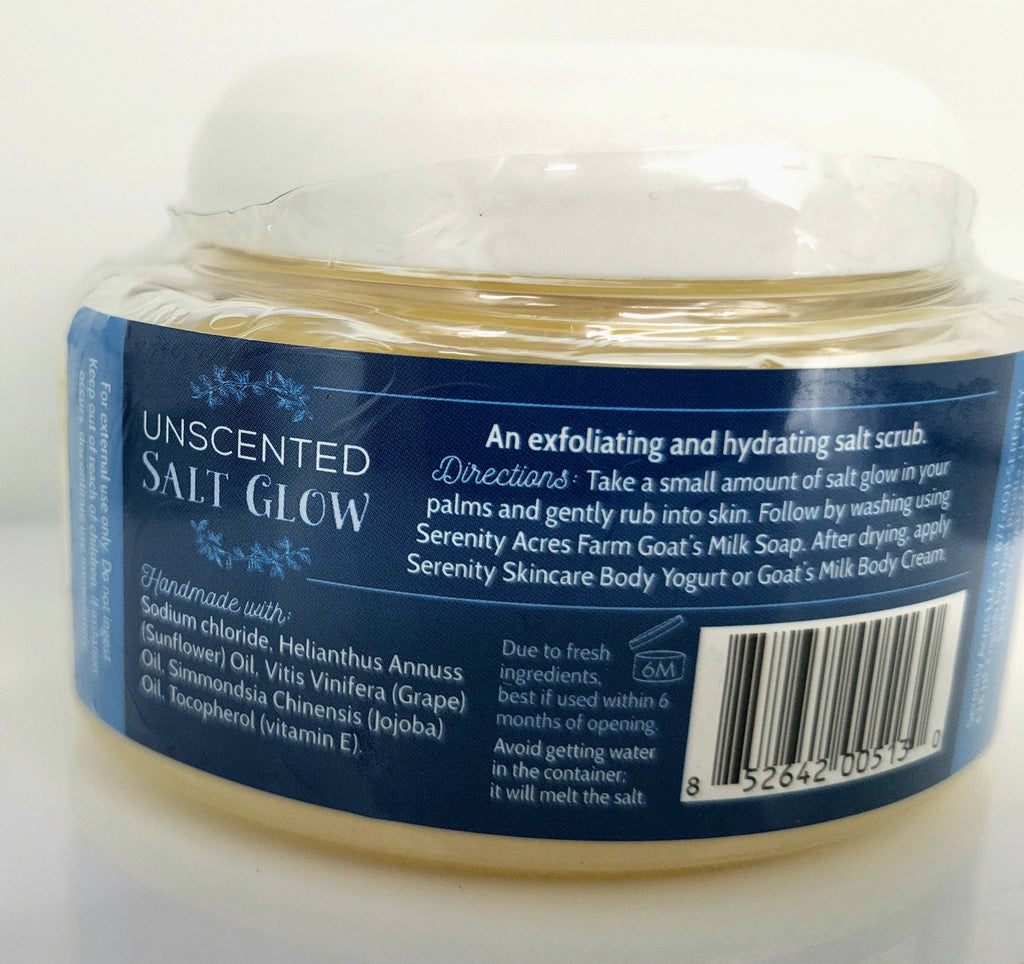 Salt Glow Scrub – Unscented & Fragrance Free