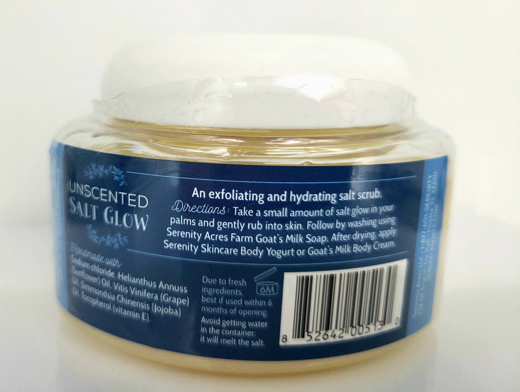 Salt Glow Scrub – Unscented & Fragrance Free