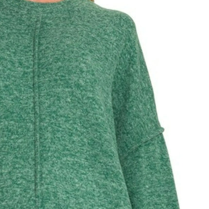Brushed Mélange Hacci Oversized Sweater
