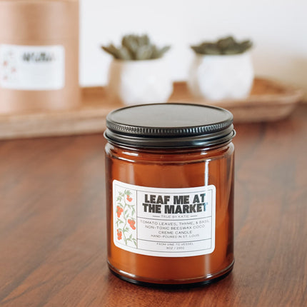 Leaf Me at the Market Candle