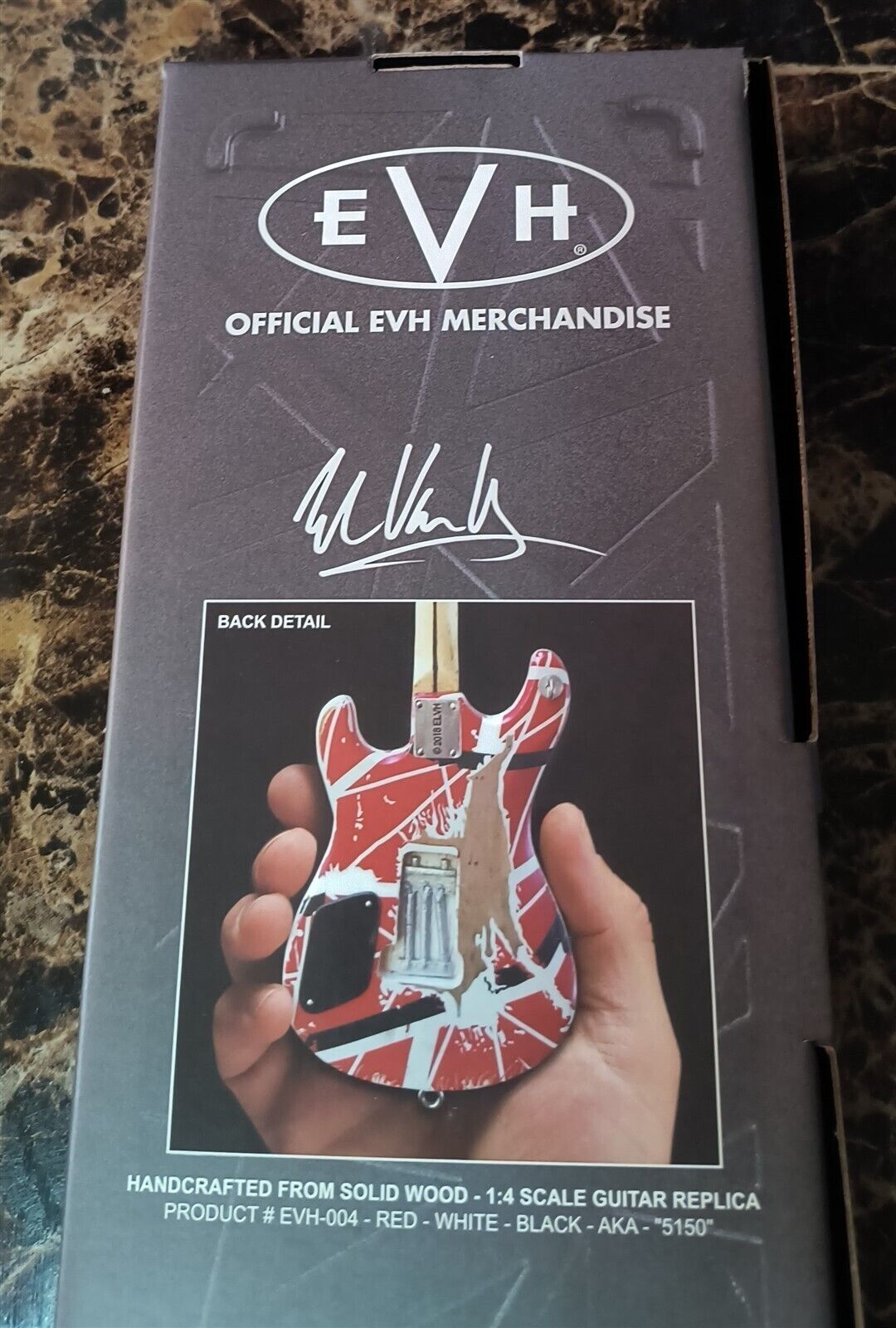 EDDIE VAN HALEN- Red/White "5150" 1:4 Scale Replica Guitar ~Licensed~