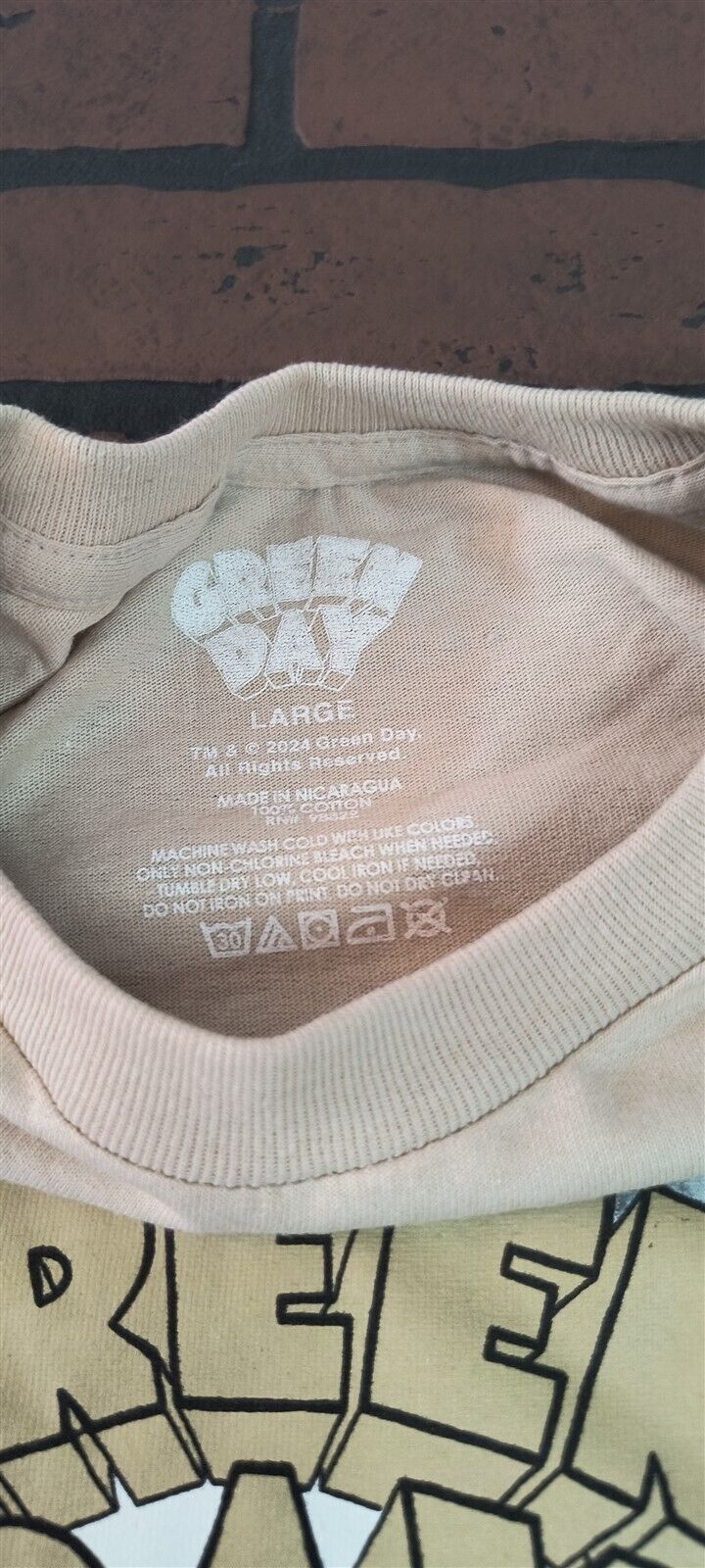 GREEN DAY - 2024 Dookie Tan T-shirt ~Never Worn~ L XL