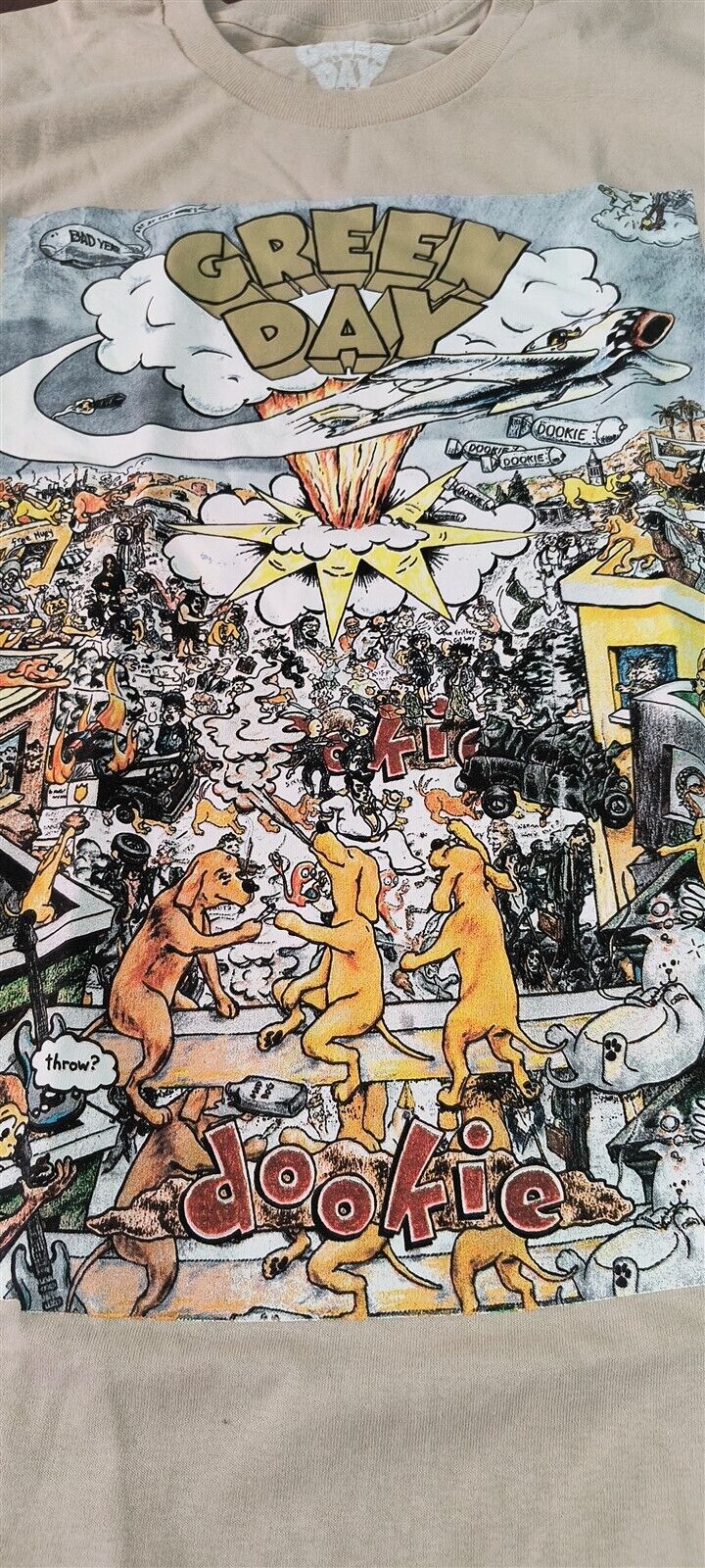 GREEN DAY - 2024 Dookie Tan T-shirt ~Never Worn~ L XL