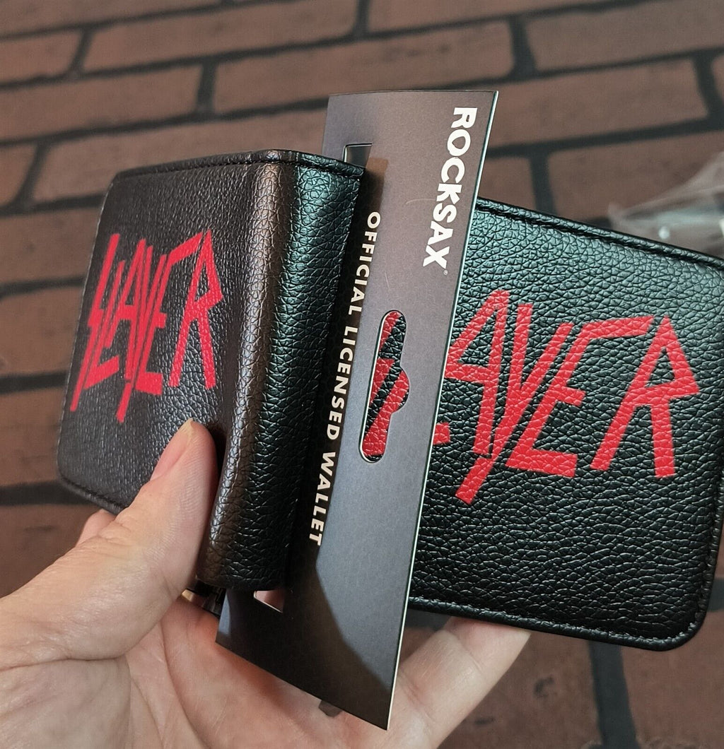 SLAYER - Rocksax Slayer Logo Bi-Fold Wallet ~New~