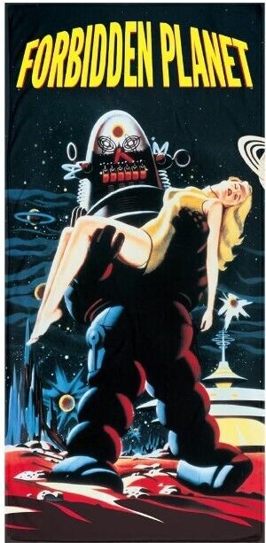 FORBIDDEN PLANET / ROBBIE ROBOT -Beach/Bath Towel (30in x 60in) ~New / Licensed~