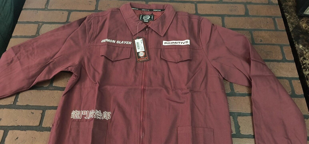 Primitive / Demon Slayer Tanjiro Maroon Utility Jacket ~Never Worn~ M L XL