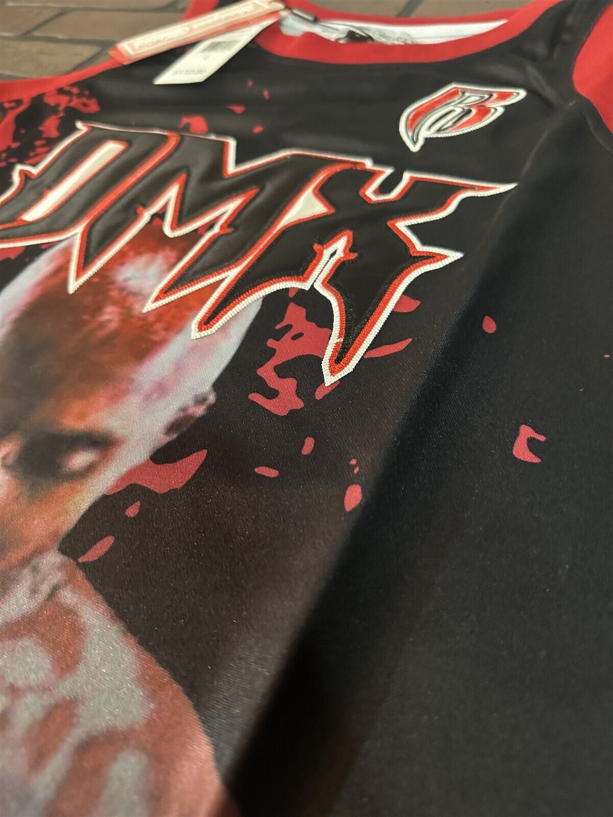 DMX - Black Flesh of My Flex Headgear Classics Basketball Jersey~Never Worn~L XL