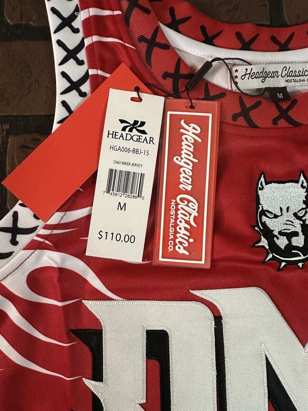 DMX-Red Dark Man X Headgear Classics Basketball Jersey~Never Worn~S M L XL 2X 3X