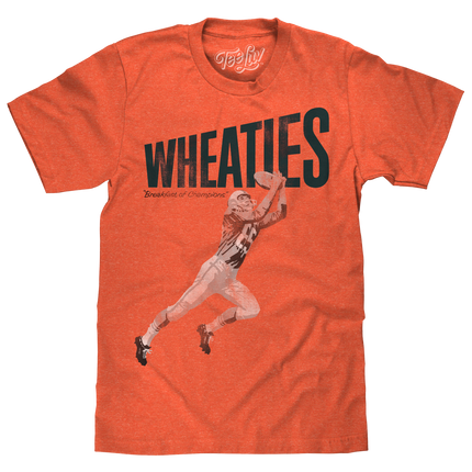 Wheaties Breakfast of Champions Football Player T-Shirt - Orange