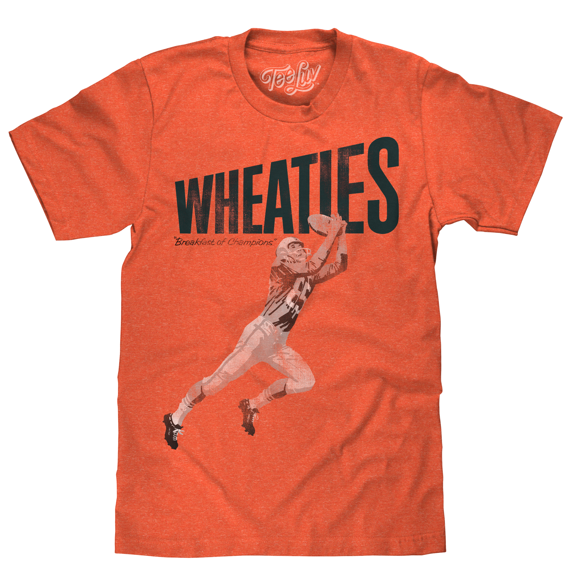 Wheaties Breakfast of Champions Football Player T-Shirt - Orange