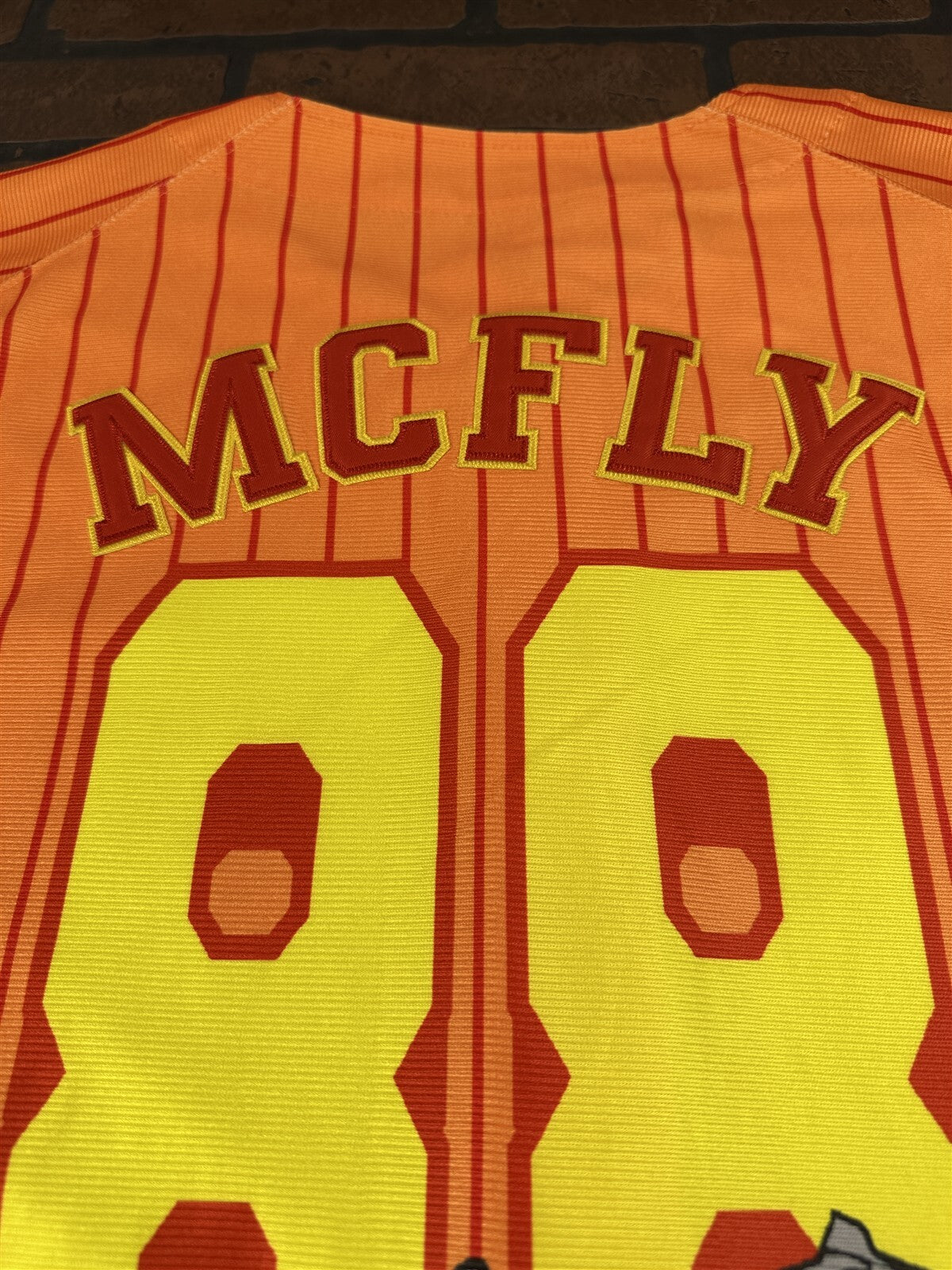 BACK TO THE FUTURE Headgear Classics Orange Baseball Jersey ~Never Worn~L XL 2XL