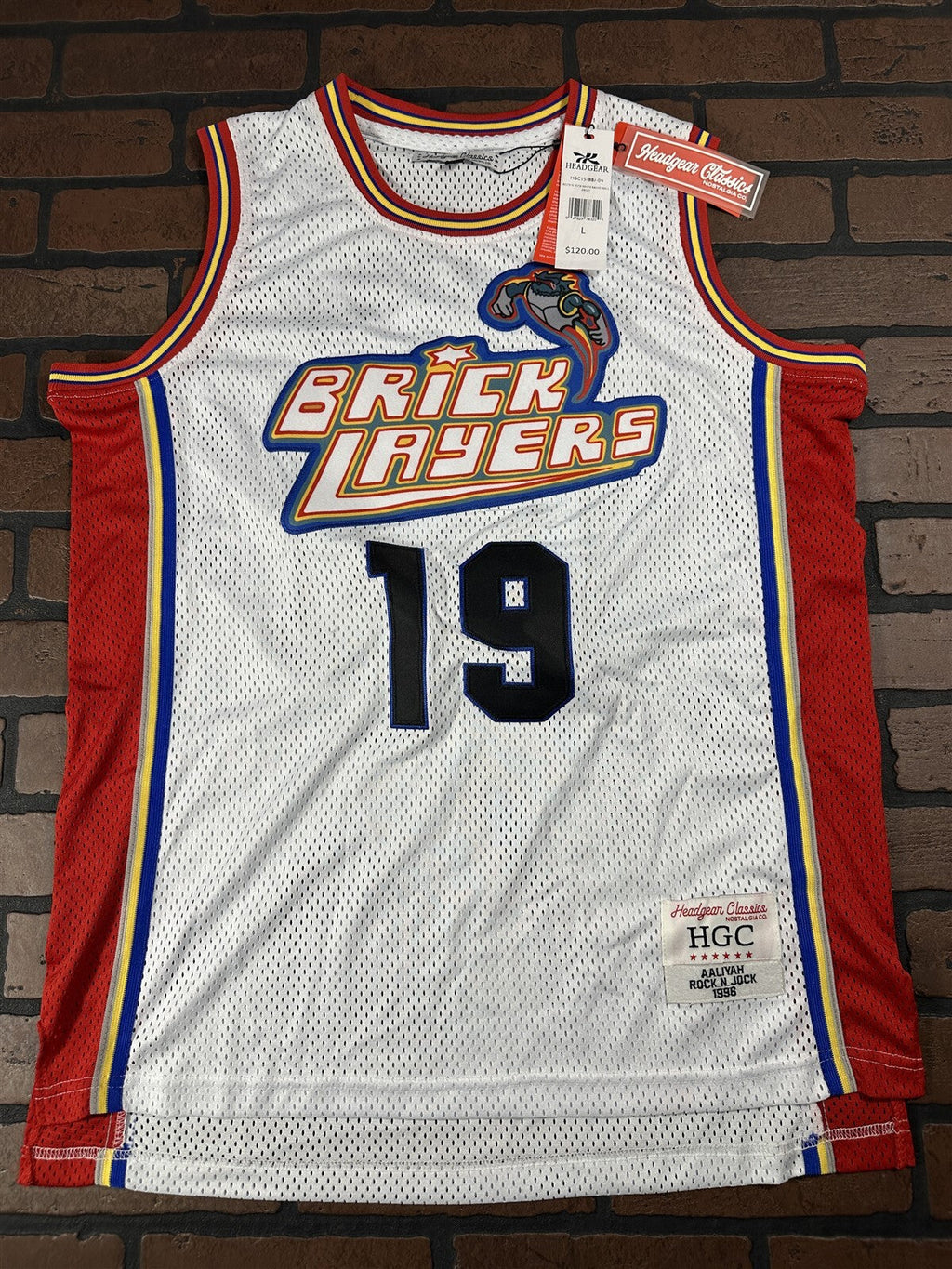 MTV BRICKLAYERS/AALIYAH Headgear Classics Basketball Jersey~New~M L XL 2XL