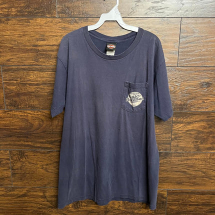 Faded Harley Davidson Pocket Tee Aces Fire Dice - XL