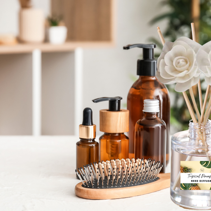 Exotic & Escape Reed Diffuser Collection – Tropical Scents with Mango, Pineapple, Hibiscus & Coconut