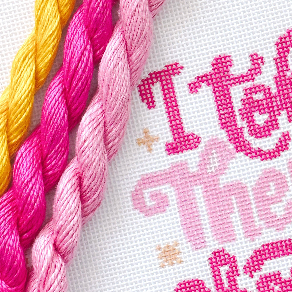 Cotswold Co Designs - Mental Health Needlepoint Canvas, Modern Cheeky Needlepoint Pillow Canvas, 13 Mesh, 9”x6” design, Snarky Needlepoint Canvas