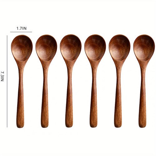 Handcrafted Wooden Spoons Set – Geometric Pattern Eco-Friendly Utensils