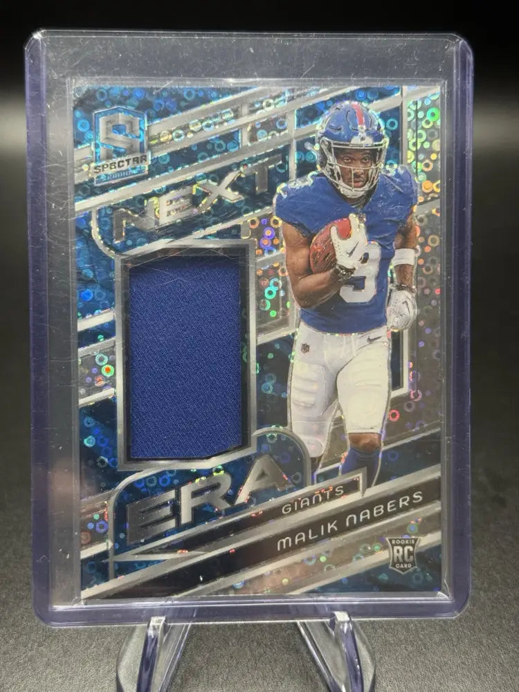 24 Spectra Malik Nabers Rookie Patch Card 32/60 Next Era Prizm Giants RC Jersey