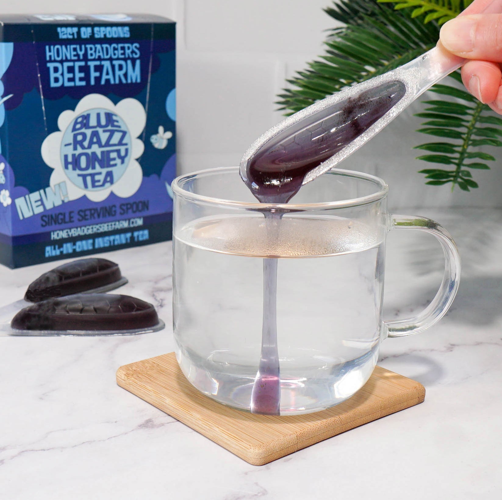 Badgers Honey Spoon /Blue Razz Honey Tea