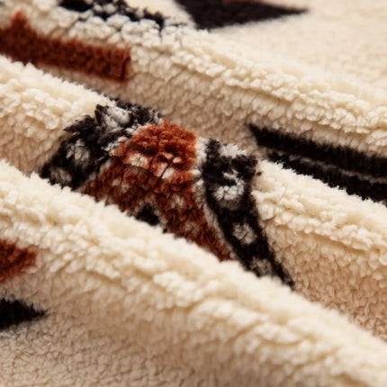 Western Aztec Half Zip Plush Sweatshirt