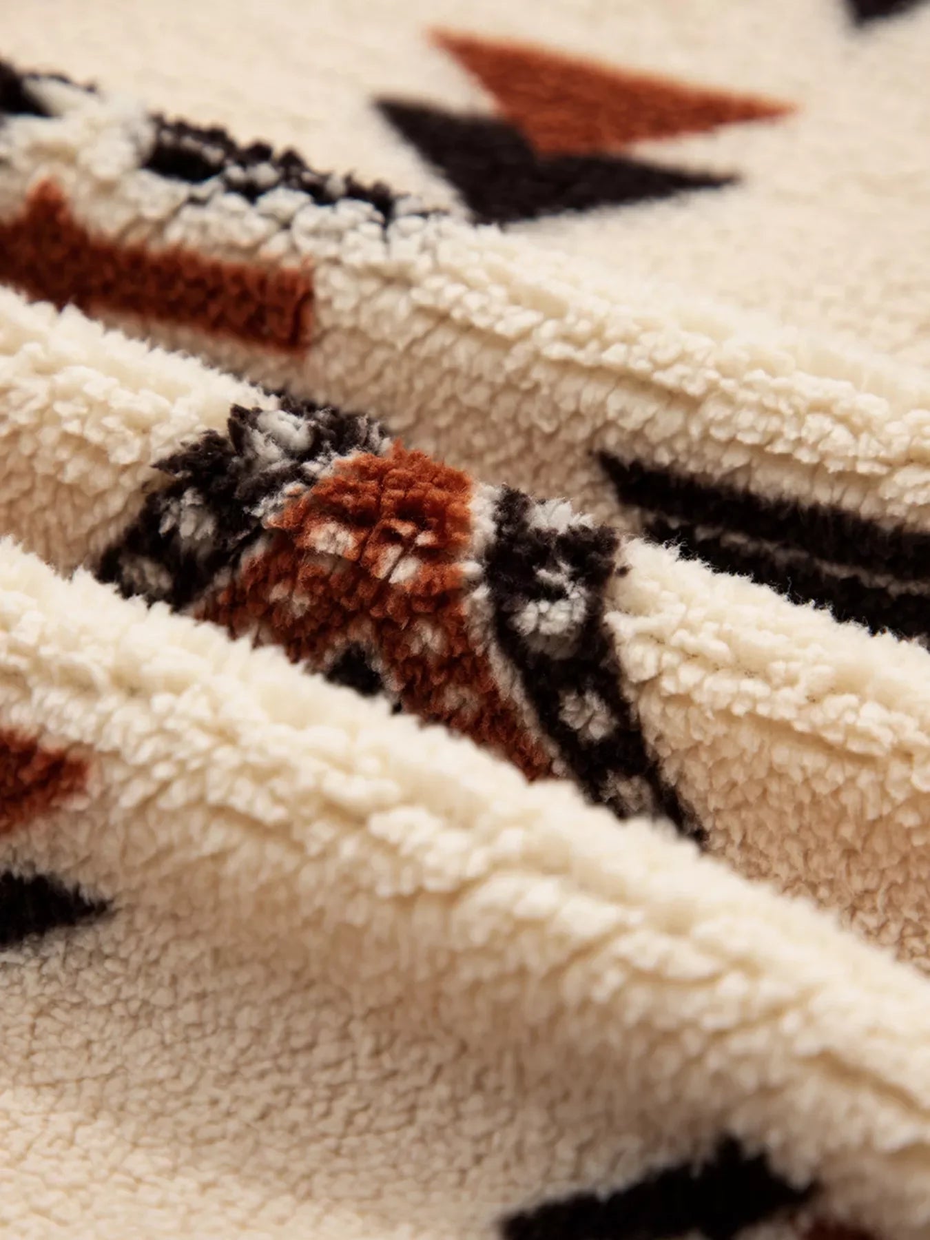 Western Aztec Half Zip Plush Sweatshirt