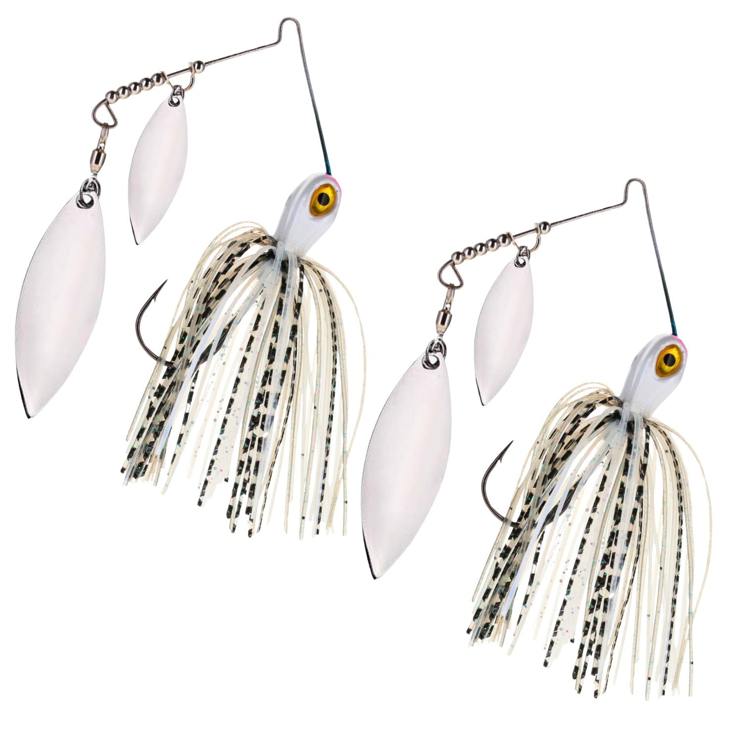 Reaction Tackle Tungsten Spinnerbait Jigs – 2-Pack, Double Willow Blade - New