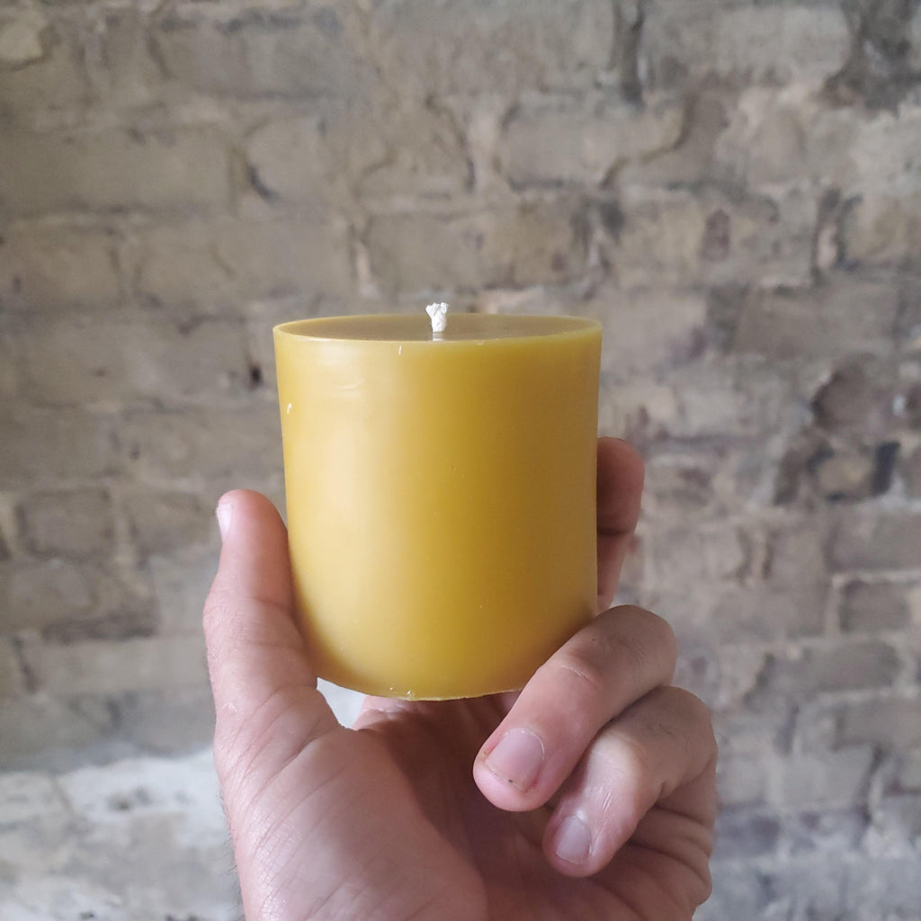 3-Inch Wide Beeswax Pillar Candles