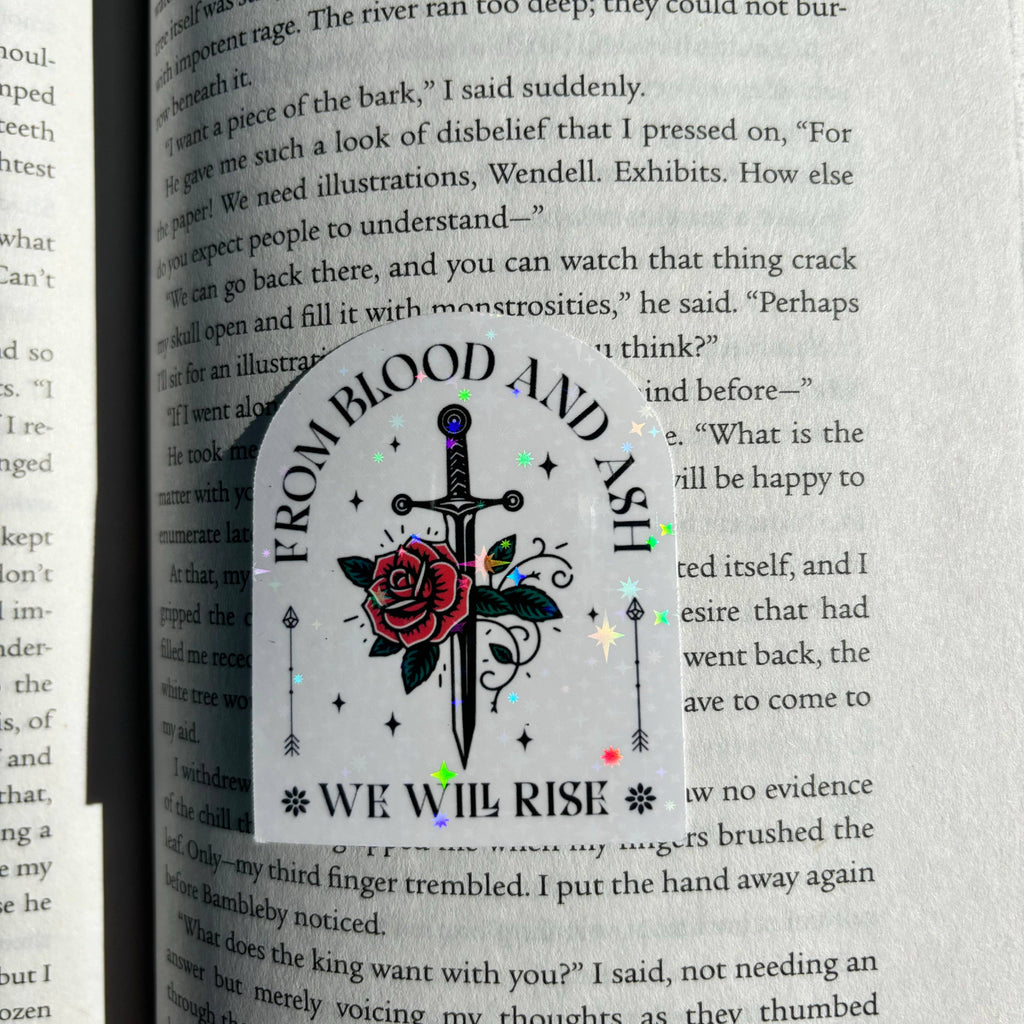 Awfullynerdy.co - From Blood and Ash We Will Rise Sparkle Sticker