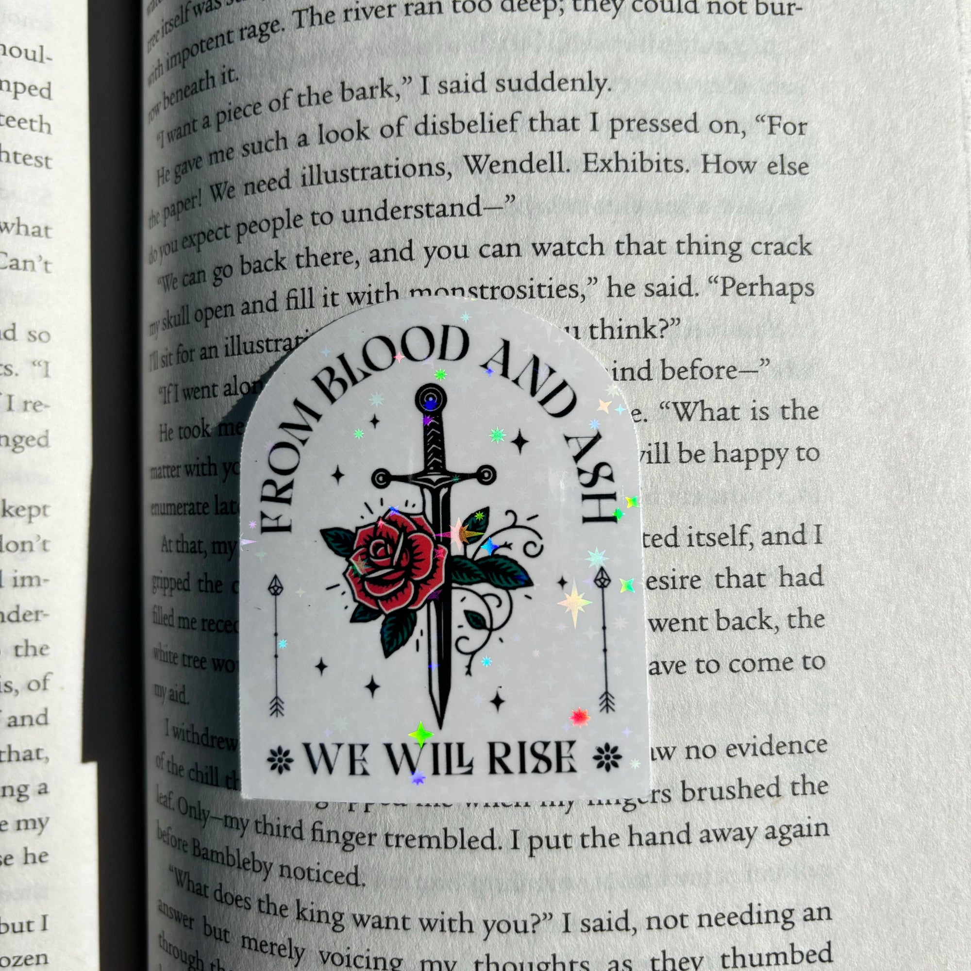Awfullynerdy.co - From Blood and Ash We Will Rise Sparkle Sticker