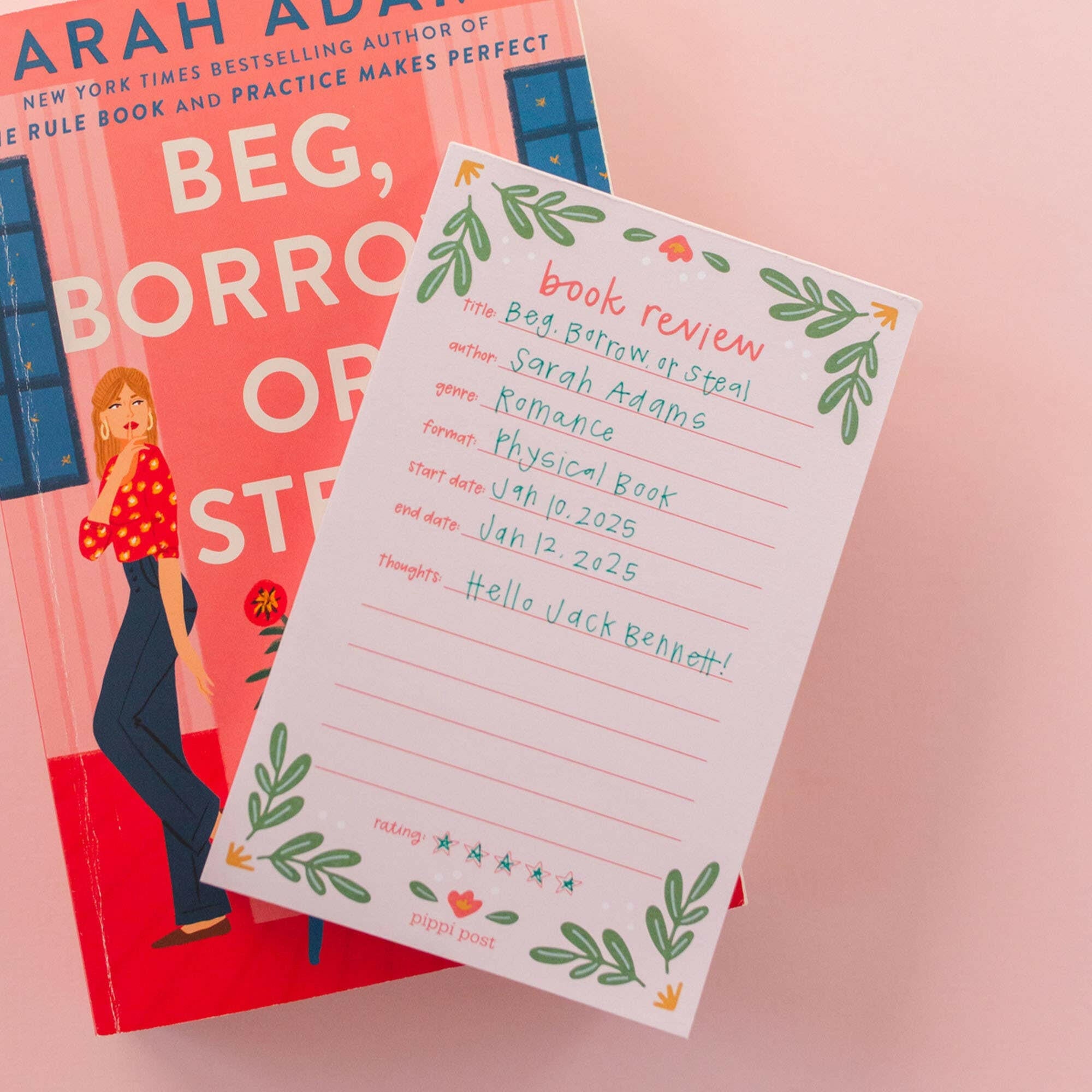 Pippi Post - Book Review 4x6 Notepad