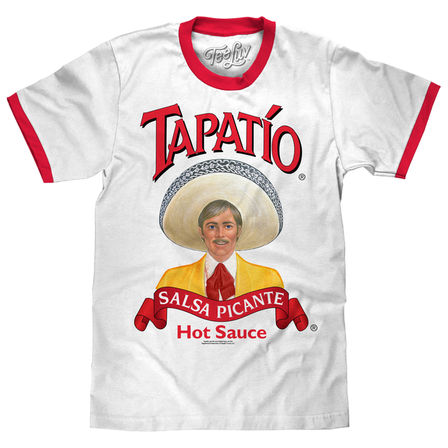 Tapatio Hot Sauce Ringer T-Shirt - White/Red