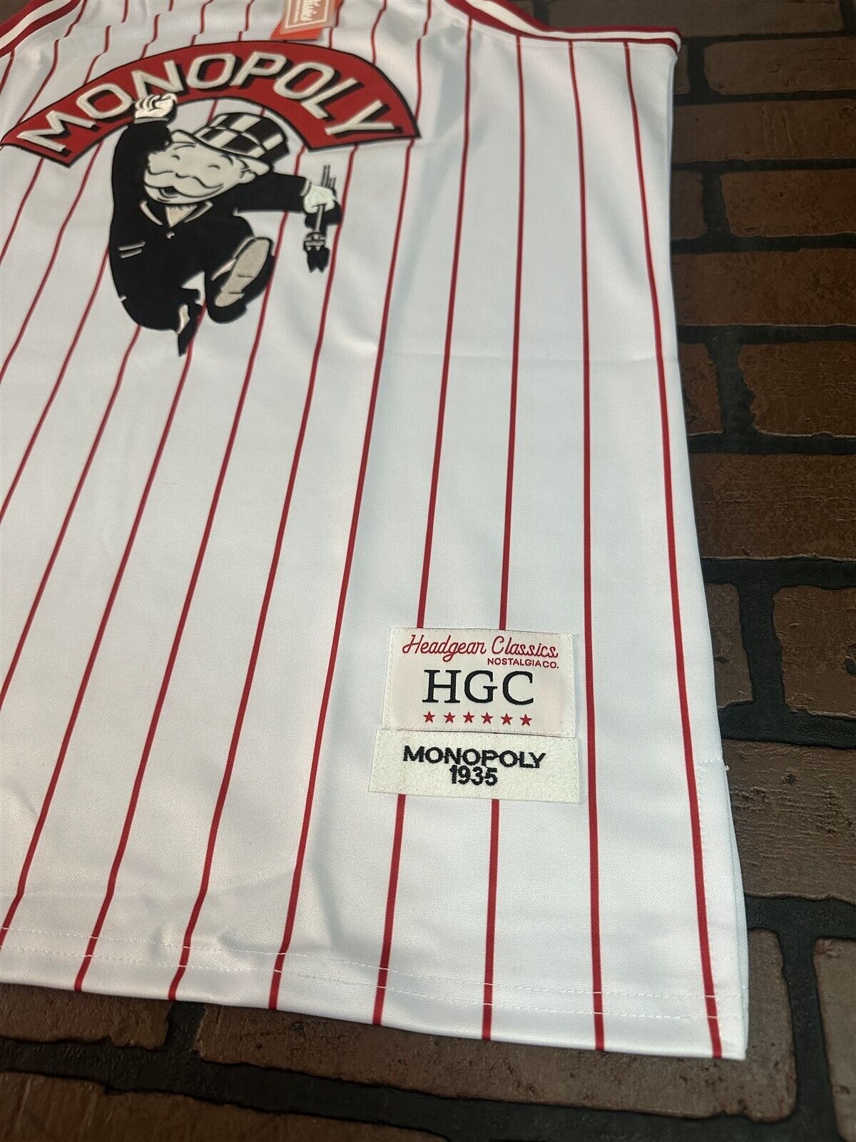 MONOPOLY White Headgear Classics Basketball Jersey ~Never Worn~ XL