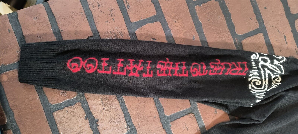 ED HARDY by Christian Audigier-Love Kills Slowly Black Zip-Up Sweater~VTG~ M-2XL