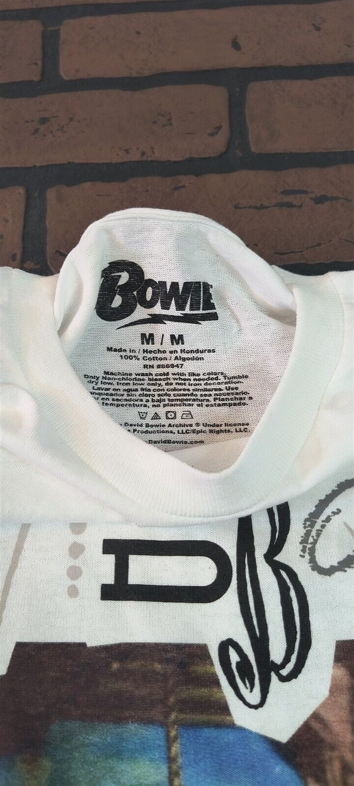 DAVID BOWIE - Retro White T-shirt ~Never Worn~ S M L XL