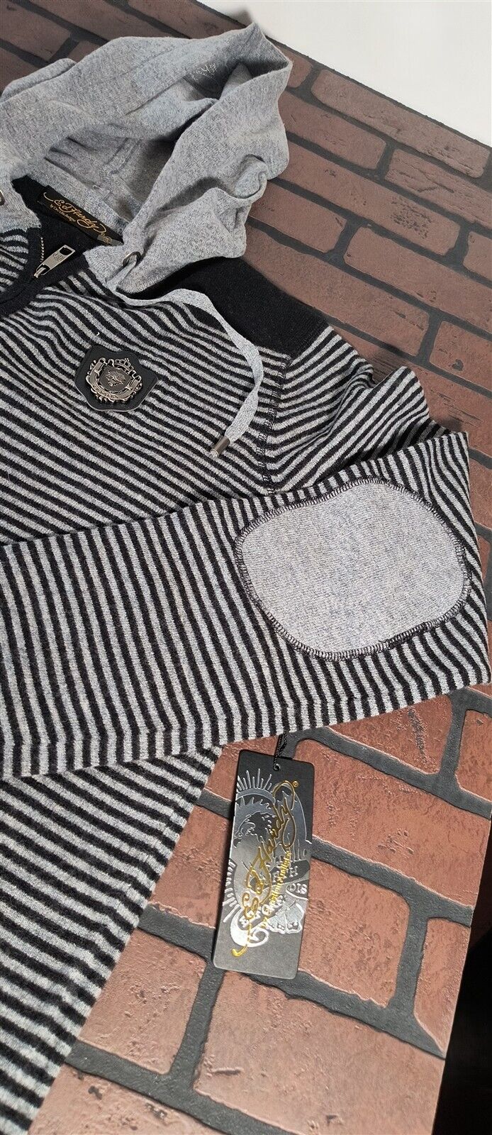 ED HARDY by Christian Audigier-Vtg Zip Up Hoodie ~NEW~M-2XL