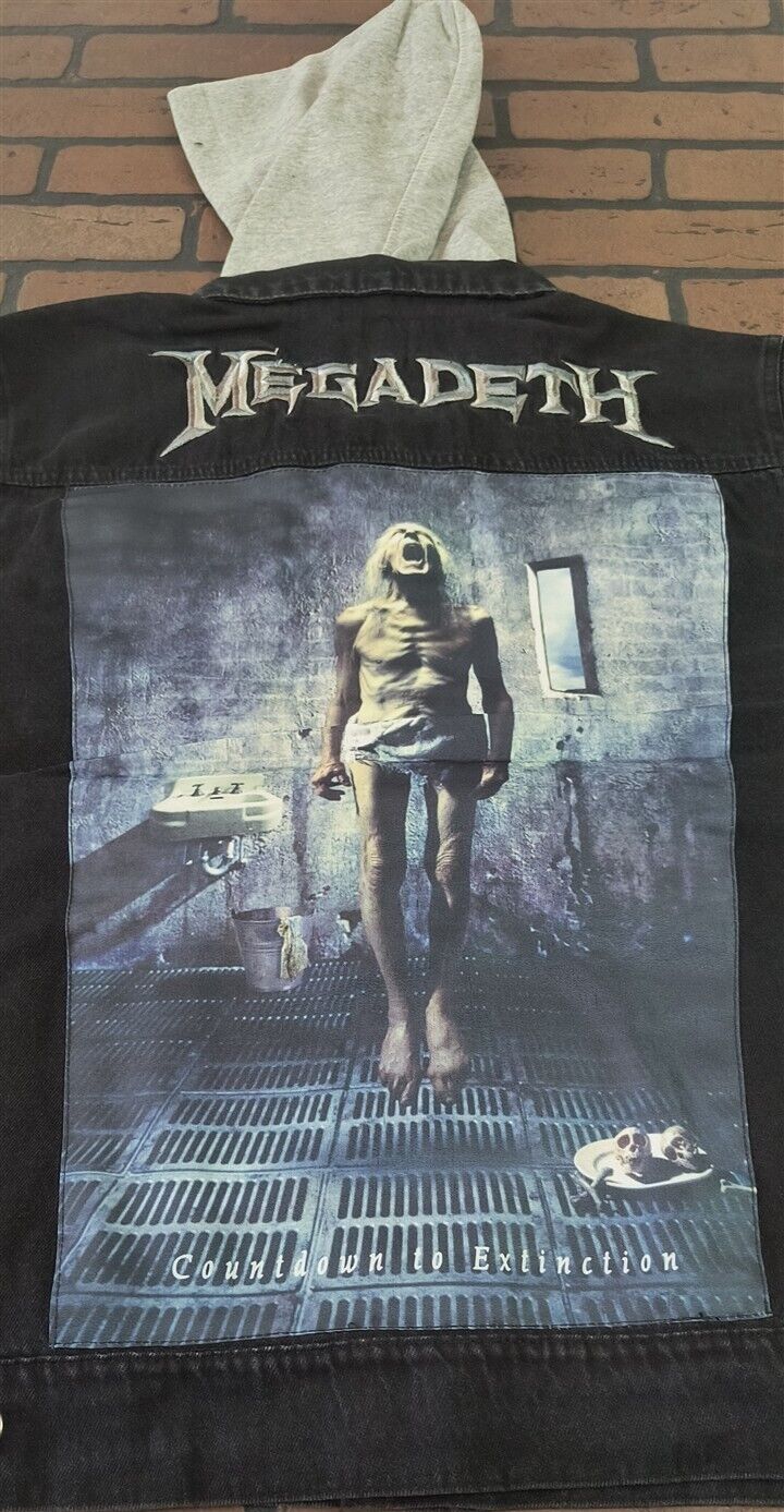 MEGADETH x PRIMITIVE Countdown Two-Fer Black Denim Jacket~Never Worn~ S M