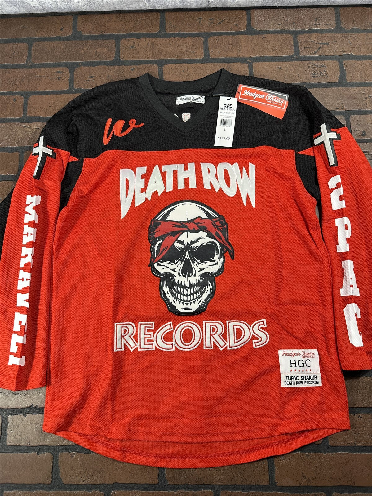 DEATH ROW RECORDS Headgear Classics Hockey Jersey ~Never Worn~ M L XL 2XL