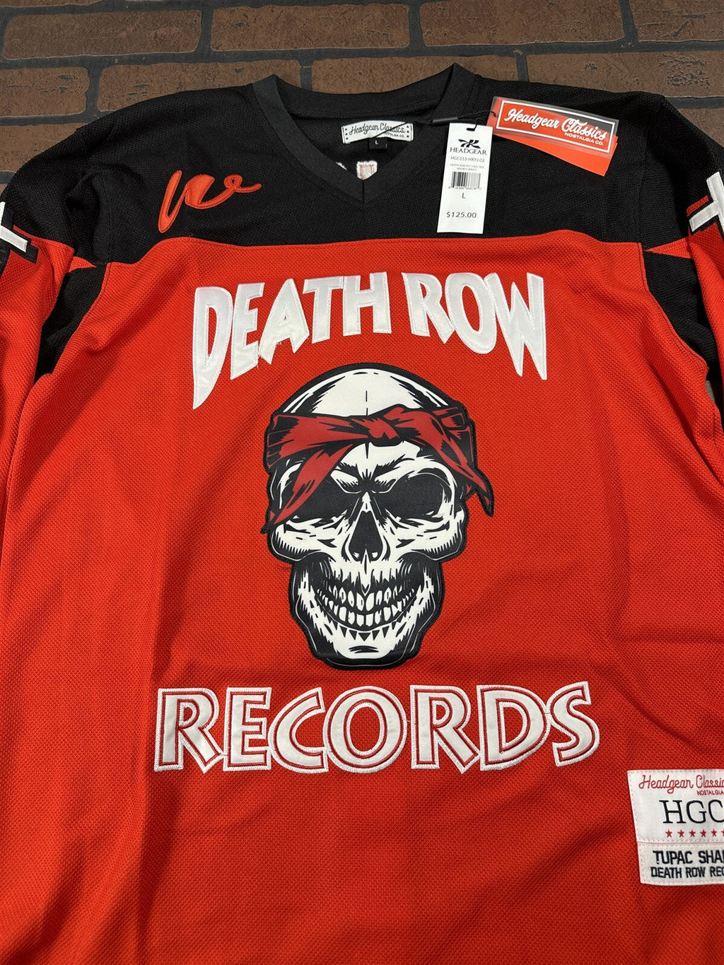 DEATH ROW RECORDS Headgear Classics Hockey Jersey ~Never Worn~ M L XL 2XL